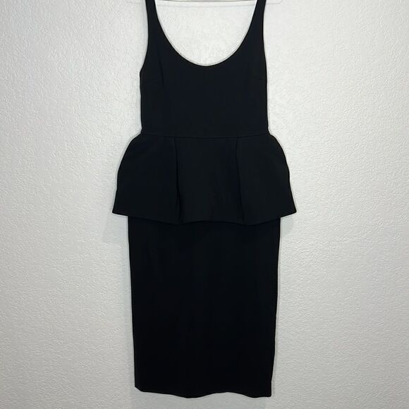 New CUSHNIE Jersey Crepe Peplum-Waist Bodycon Dress Size 6 - Picture 2 of 16